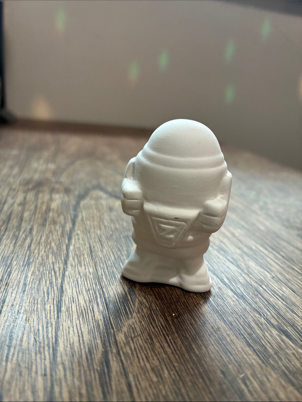 Bisque Ceramic Robot Figurine